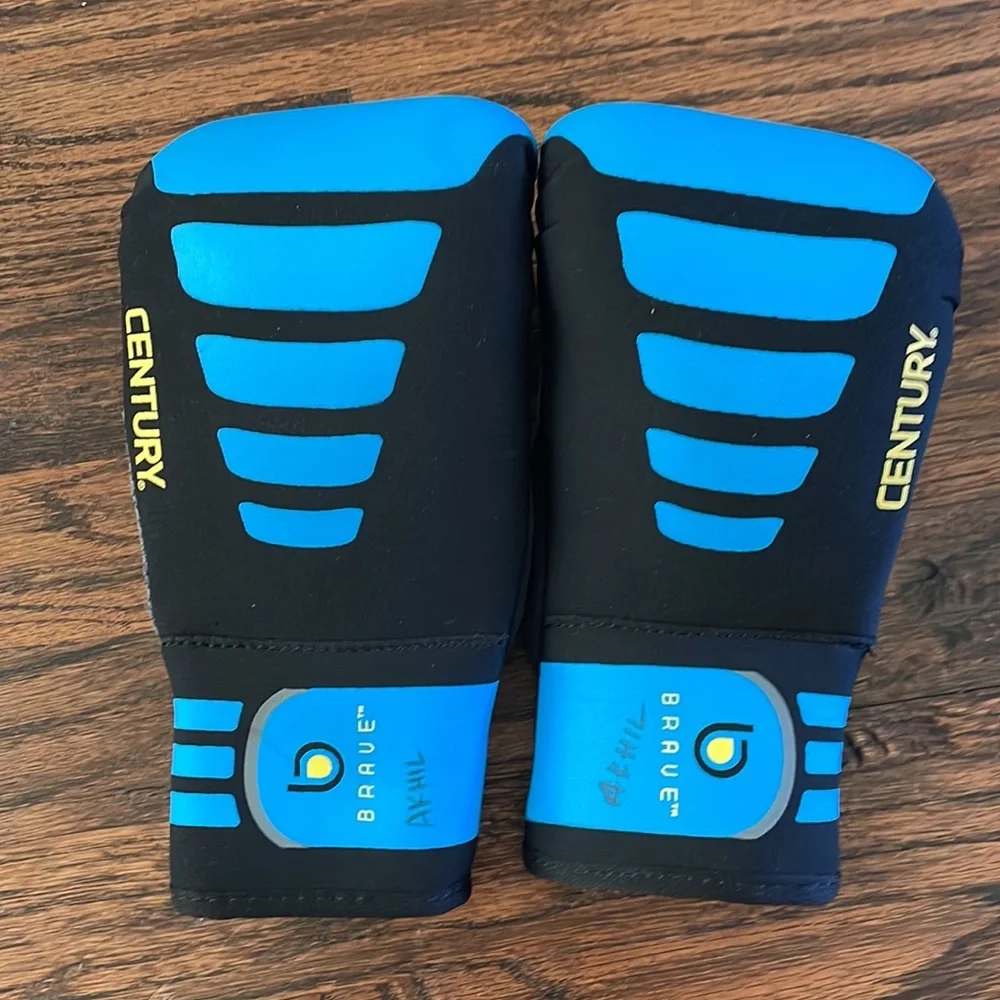 Kids Blue and Black Brave Mittens - Youth Protective Gloves